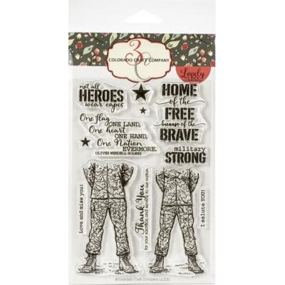 Colorado Craft Company Clear Stamps - Military Strong